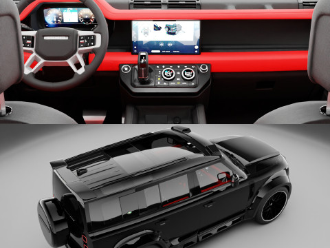 2021 Land Rover Defender Lumma CLR LD Exterior Interior 3D 模型