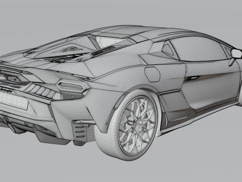 Lamborghni Temerario Alleggerita Package 3D Model