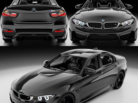BWM M3 Sedan 2014 3D Model