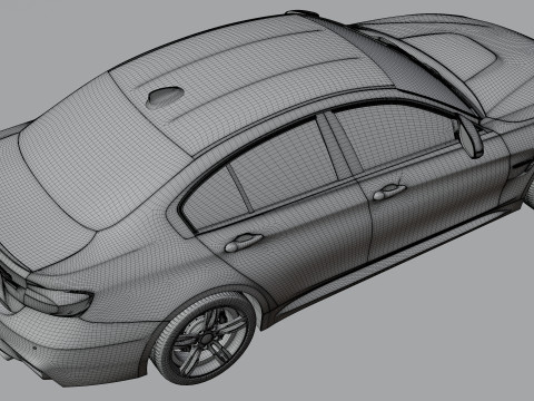 BWM M3 Sedan 2014 3D Model