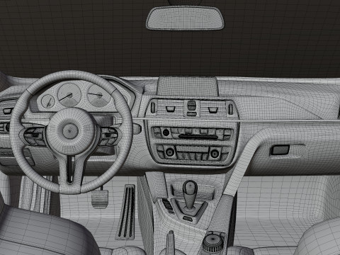 BWM M3 Sedan 2014 3D Model