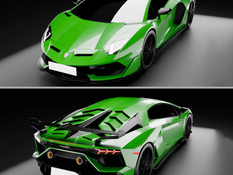 Lamborghni Aventador SVJ 2019 3D Model
