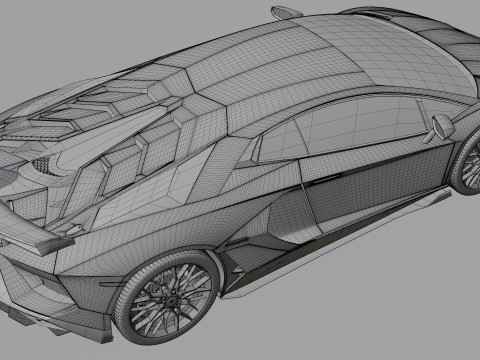 Lamborghni Aventador SVJ 2019 Modello 3D