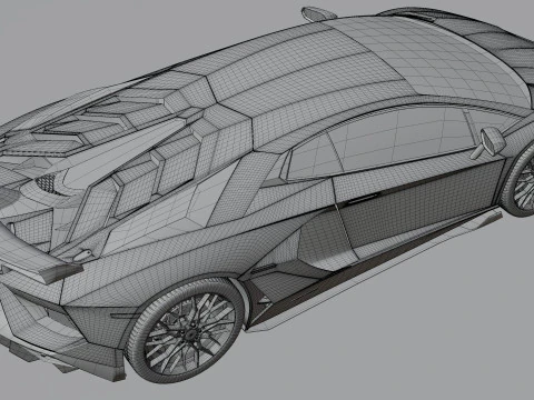 Lamborghni Aventador SVJ 2019 3D Model