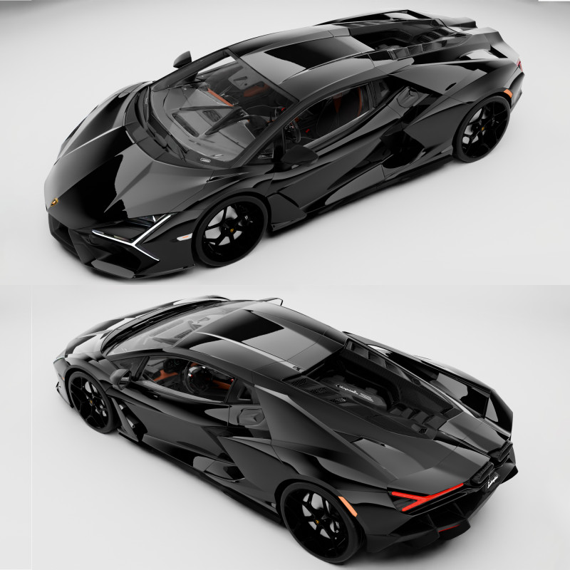 Lamborghni Revuelto 3D Model .c4d .max .obj .3ds .fbx .stl .blend