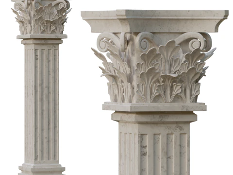 Colonna corinzia Modello 3D