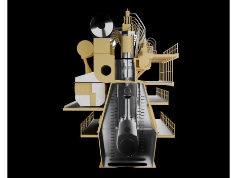 Marine engine 3D Модель