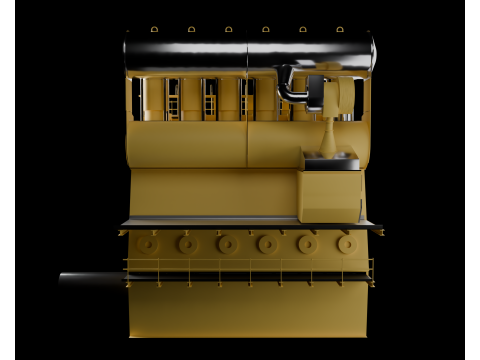 Marine engine 3D Модель