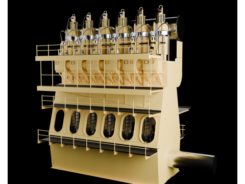 Marine engine 3D Модель
