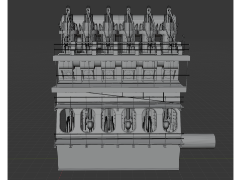 Marine engine 3D Модель