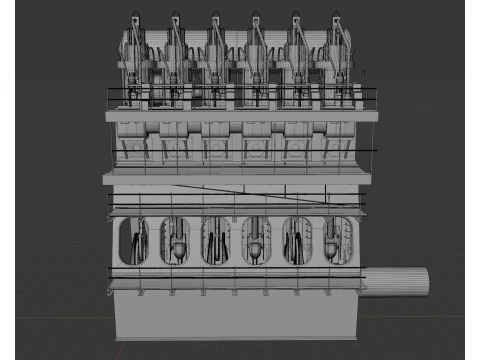 Marine engine 3D Model