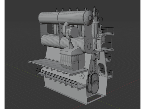 Marine engine 3D Модель