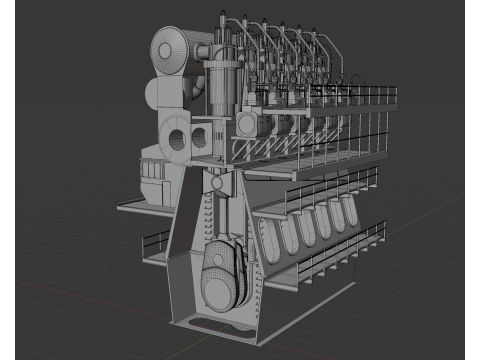 Marine engine 3D Модель