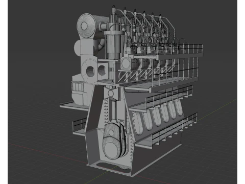 Marine engine 3D Model