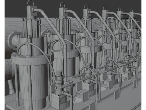 Marine engine 3D Модель