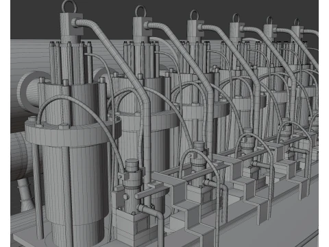 Marine engine 3D Model