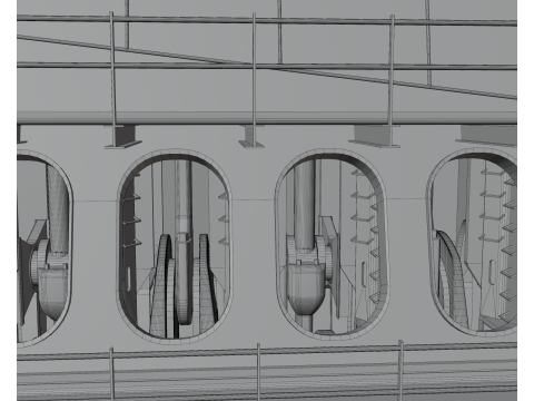 Marine engine 3D Модель