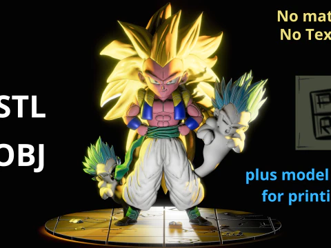 Gotenks SS3 por Pero86 Modelo de Impressão 3D