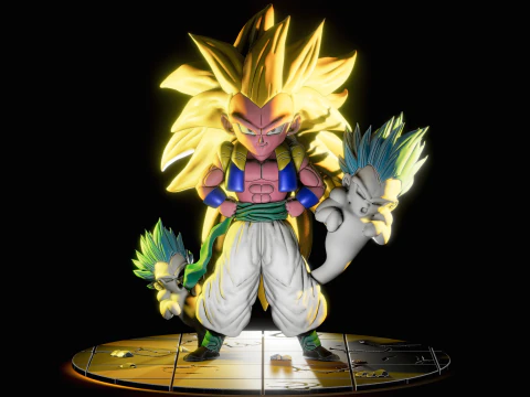 Gotenks SS3 by Pero86 3D Print Model
