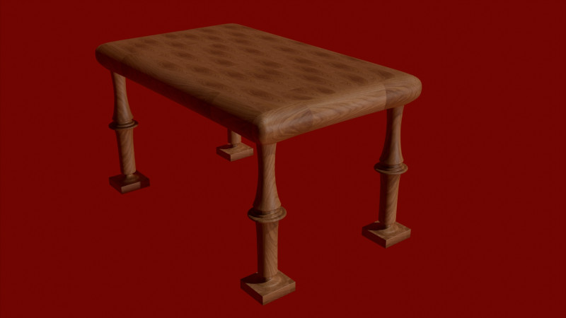 Table in Victorian style 3D Model .c4d .max .obj .3ds .fbx .stl .blend 