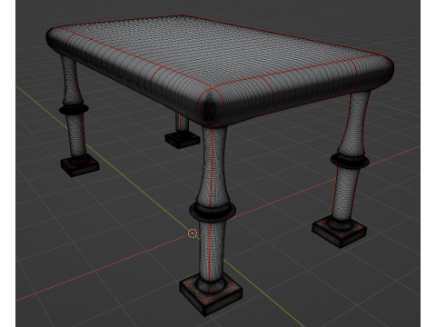 Table in Victorian style 3D Model