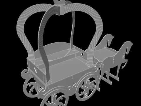 Wedding Sweets Carriage 3D मॉडल