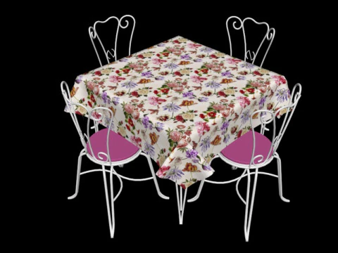 Садовый журнальный столик 3D Модель