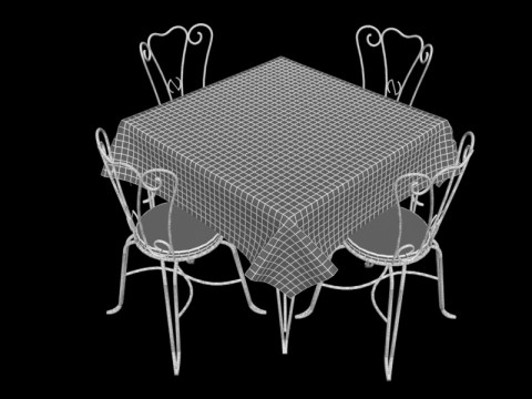 Garden coffee table 3D मॉडल