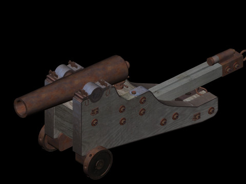 Medieval Cannon 3D Model