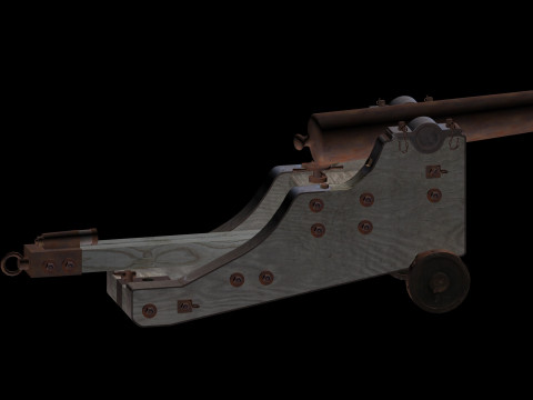 Medieval Cannon 3D Model