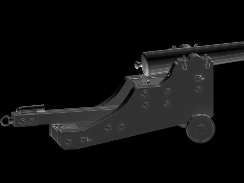Medieval Cannon 3D Model