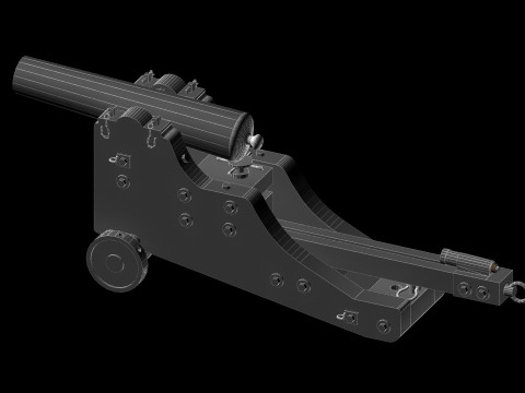 Medieval Cannon 3D Model
