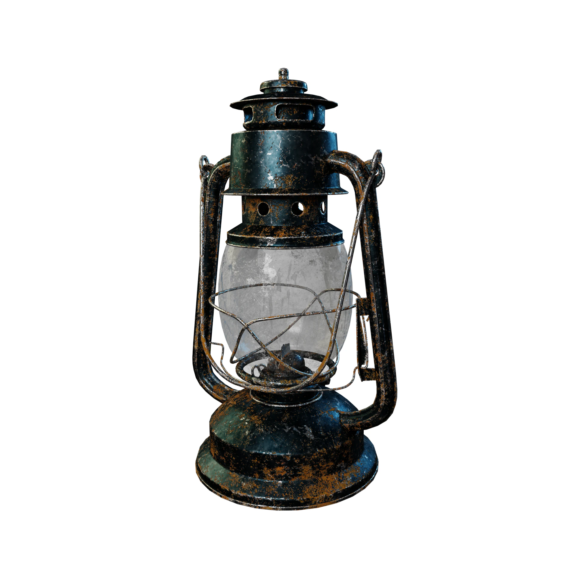 Oil Lantern 3D Model .c4d .max .obj .3ds .fbx .stl .blend 