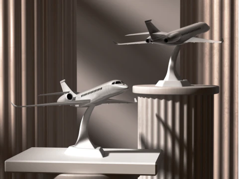 Dassault Falcon 6x per la stampa 3D Modello di stampa 3D