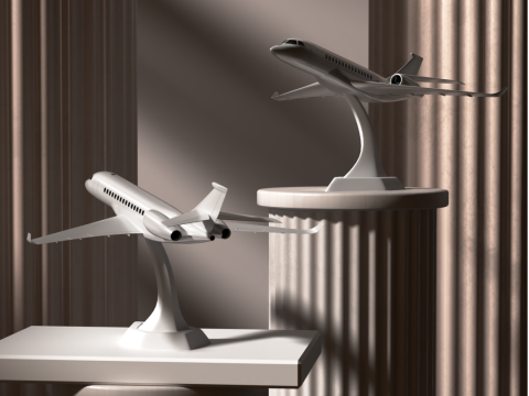 Dassault Falcon 6x for 3D Printing Modello di stampa 3D