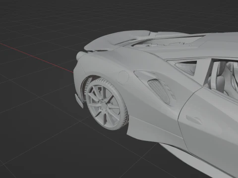 Ferrari 488 Pista 3D Print Model