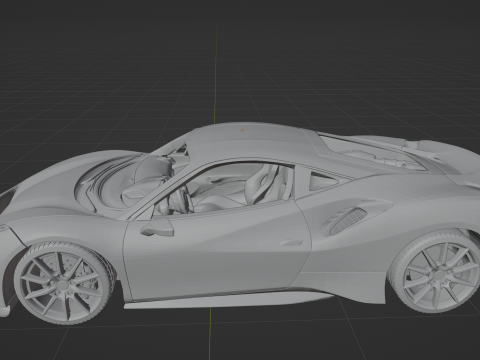 Ferrari 488 Pista 3D 프린트 모델