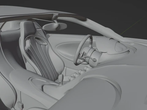 Bugatti Chiron Pur Sport 3D Print Model