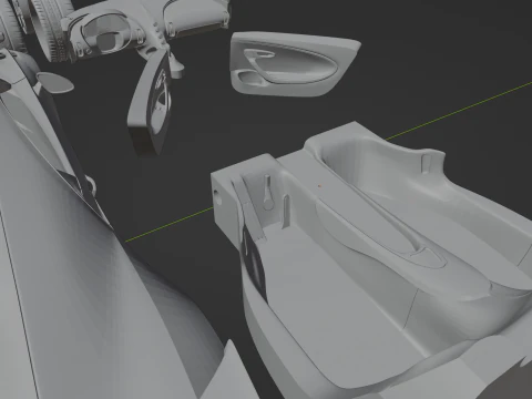 Bugatti Chiron Pur Sport 3D Print Model