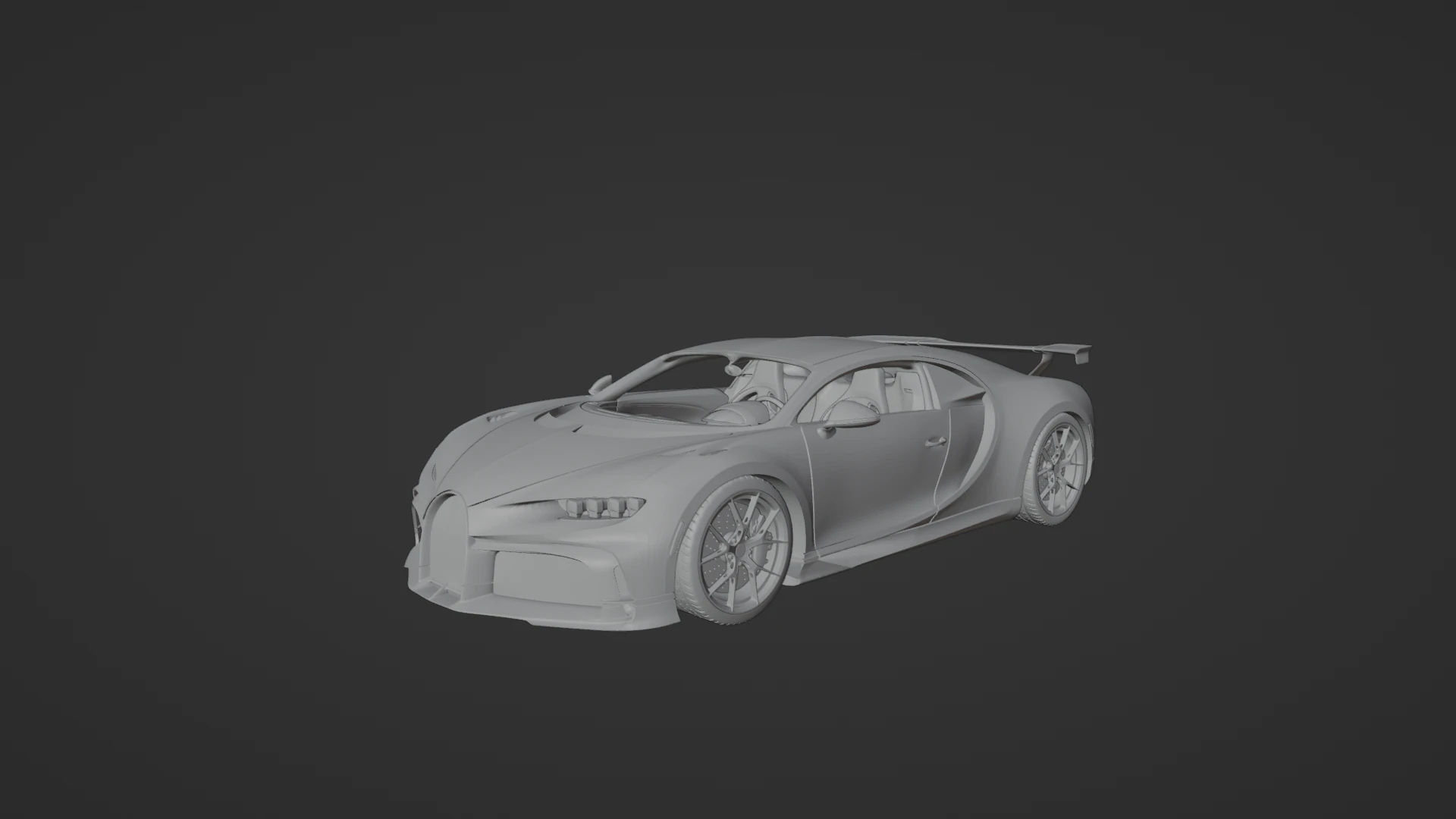 Bugatti Chiron Pur Sport 3D Print Model .c4d .max .obj .3ds .fbx .stl .blend 