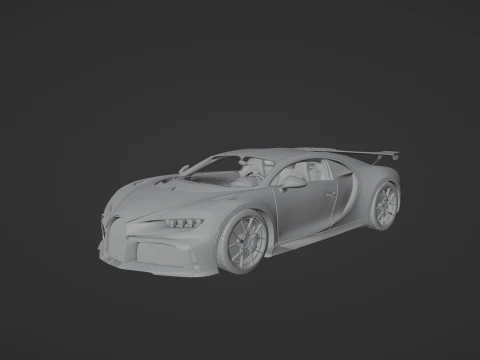 Bugatti Chiron Pur Esporte Modelo de Impressão 3D