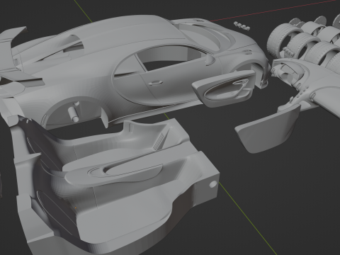 Bugatti Chiron Pur Sport Modelo de Impressão 3D