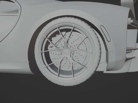 Bugatti Chiron Pur Sport 3D Print Model