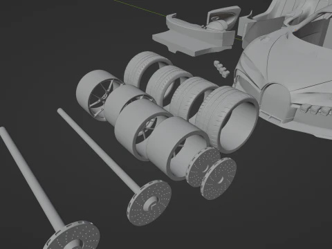 Bugatti Chiron Pur Sport 3D Print Model