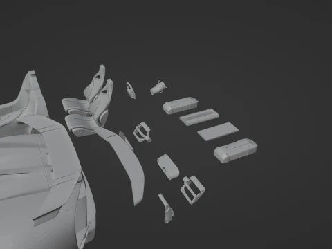 Bugatti Chiron Pur Sport 3D Print Model