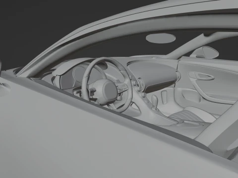 Bugatti Chiron Pur Sport 3D Print Model