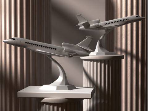 Dassault Falcon 8x for 3D Printing 3D प्रिंट मॉडल