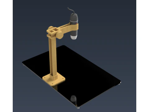 Digital Microscope Stand 3D Print Model