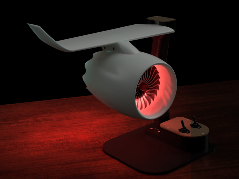 USB Desktop Turbofan 3D प्रिंट मॉडल