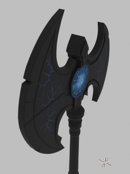 Battle axe 3D Model .c4d .max .obj .3ds .fbx .stl .blend 